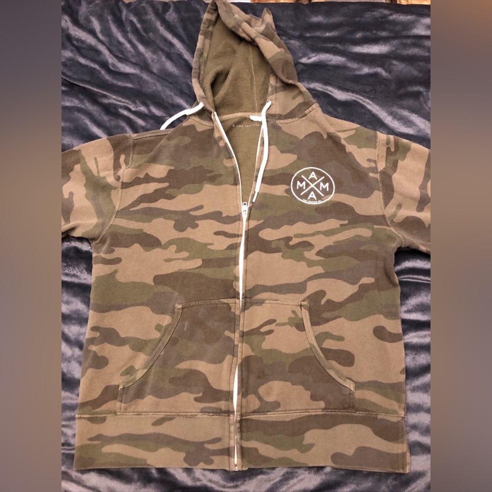 MAMA by Tiny Trucker Co. Hooded Sweatshirt Camouflage Women's Size M